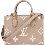 Louis Vuitton Leather Monogram Empreinte Bicolor OnTheGo PM Handbag