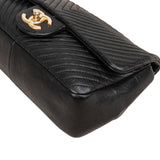 Chanel Quilted Lambskin Chevron Single Flap Crossbody Bag