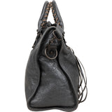 Balenciaga Dark Grey Leather Classic City Handbag