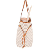 Louis Vuitton Monogram Damier Azur Canvas Neverfull MM Shoulder Bag