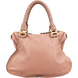 Chloé Pink Grained Calfskin Marcie Handbag