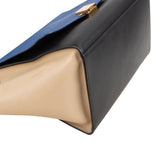 Céline Grained & Smooth Calfskin Tricolor Trapeze Handbag