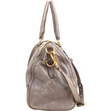 Prada Vitello Shine Leather Bauletto Satchel Handbag