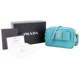 Prada Saffiano Fiocco Leather Bow Camera Small Crossbody Bag