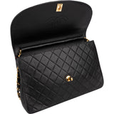 Chanel Quilted Lambskin 24K Gold Single Flap Shoulder Bag
