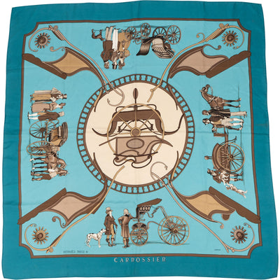 Hermès Carrossier Silk 90 Tuch Scarf