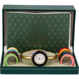 Gucci Gold Tone Change Bezel 11/12.2 Bangle Woman Watch