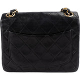 Chanel Quilted Lambskin 24K Gold Single Flap Crossbody Bag
