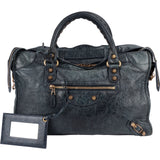 Balenciaga Blue Leather Classic City Handbag
