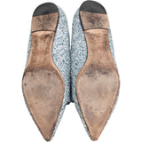 Jimmy Choo Gala Glitter Flats Shoes (38)