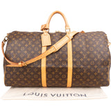 Louis Vuitton Monogram Canvas Keepall 60 Bandoulière Travel Bag