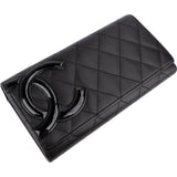 Chanel Quilted Lambskin Cambon Ligne Quilted Long Wallet