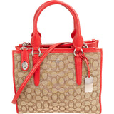 Coach Monogram Signature Canvas Turnlock Tote 26 Handbag