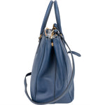 Prada Blue Saffiano Leather Galleria Handbag - vintageandkickz
