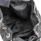 Prada Black Tessuto Nylon Triangle Backpack