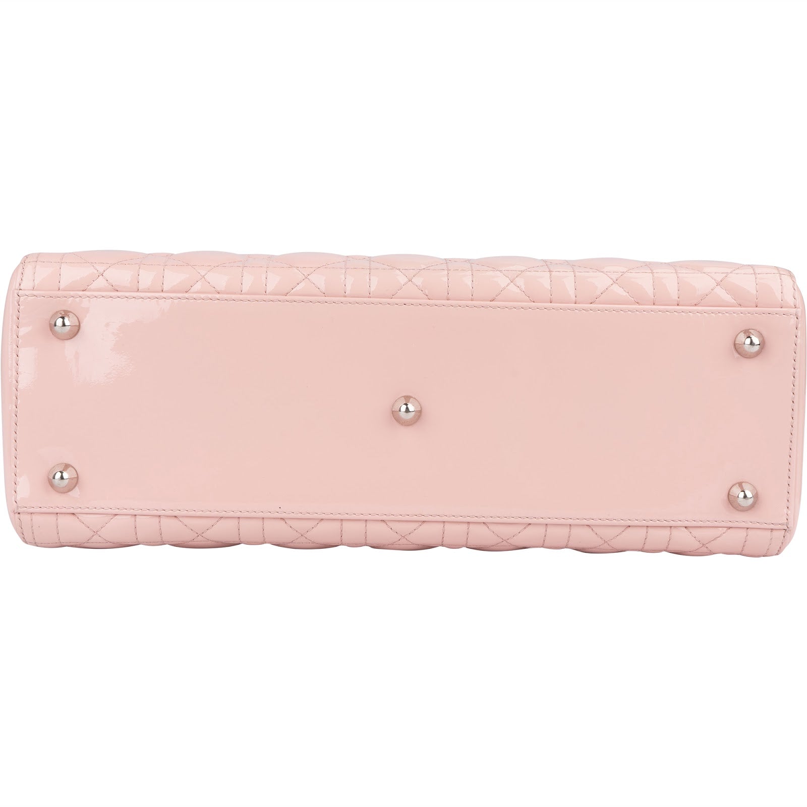 Christian Dior Quilted Patent Leather Lady Dior Handbag xx neuwertig - vintageandkickz