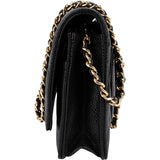 Chanel Quilted Caviar Leather Classic Wallet On Chain Crossbody Bag
