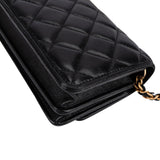 Chanel Quilted Lambskin Rectangular Wallet On Chain Crossbody Bag