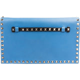 Valentino Garavani Leather Rockstud Flat Clutch