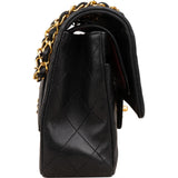 Chanel Quilted Lambskin 24K Gold Medium Double Flap Shoulder Bag