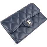 Chanel Quilted Caviar Leather Classic Flap Wallet