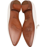 Celine White Leather Mokassins Tassel Heel Loafers (39)