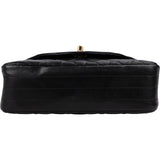 Chanel Quilted Lambskin Diana 24K Gold Single Flap Crossbody Bag