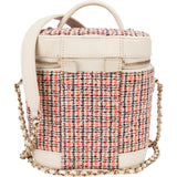 Chanel Stitching Tweed & Leather Vanity Case Crossbody Bag