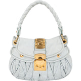 Miu Miu Vitello Lux Coffer Hobo Handbag