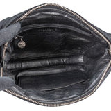 Chanel Quilted Suede Palladium Camera Crossbody Bag