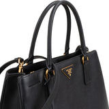 Prada Black Saffiano Leather Galleria Handbag