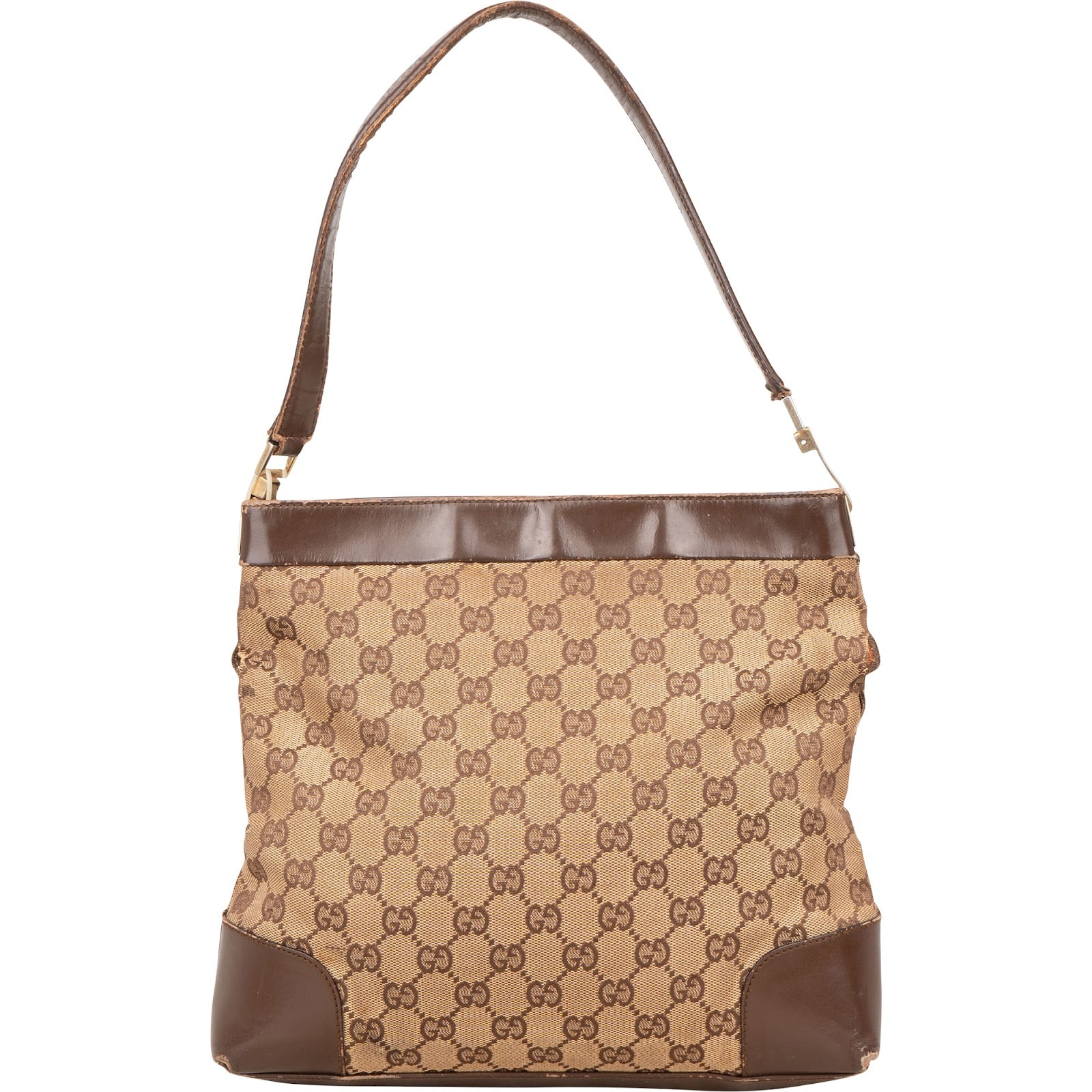 [🔄️B09 / F14] Gucci Monogram GG Canvas Shoulder Bag - vintageandkickz