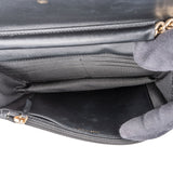 Chanel Quilted Caviar Leather Small Boy Wallet On Chain Crossbody Bag