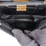 Fendi Black Leather Mini Peekaboo Handbag