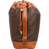 Celine Monogram Macadam Drawstring Bucket Crossbody Bag