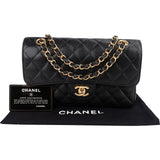 Chanel Quilted Caviar Leather Small Double Flap Shoulder Bag