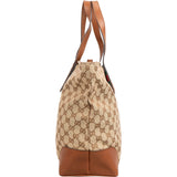 Gucci Monogram GG Canvas Web Detail Sherry Tote Shoulder Bag