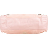 Balenciaga Pink Hair Leather City Handbag