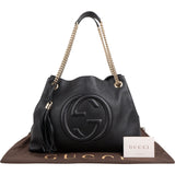 Gucci Pebbled Leather Soho Chain Shoulder Bag