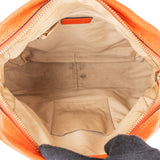 Chloé Orange Grained Leather Paraty Handbag