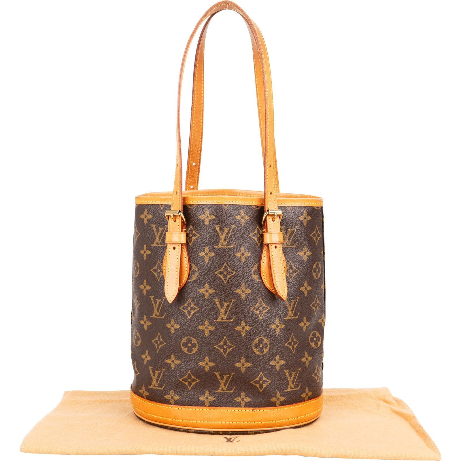 Louis Vuitton Monogram Canvas Bucket PM Shoulder Bag - vintageandkickz