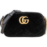 Gucci Chevron Velvet Marmont GG Crossbody Bag