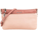 Miu Miu Grained Leather Double Zip Crossbody Bag