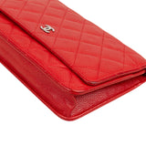 Chanel Quilted Caviar Leather Wallet On Chain Crossbody Bag