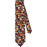Christian Dior Autumn Swan Print Silk Tie Krawatte