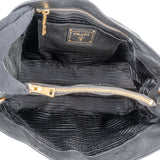 Prada Black Vitello Daino Leather Tote Handbag