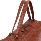 Bottega Veneta Grained Intrecciato Leather Boston 40 Handbag