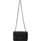 Chanel Vertical Quilted Lambskin 24K Gold Single Flap Crossbody Bag