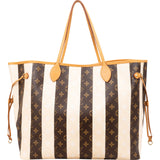 Louis Vuitton Striped Canvas Monogram Rayures Neverfull GM Shoulder Bag