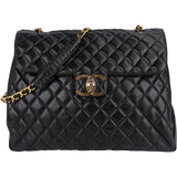 Chanel Quilted Lambskin CC Single Flap Crossbody Bag